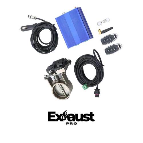 50mm elektrische Auspuffklappe Nachrüstklappe Set mit Fernbedienung und Steuergerät